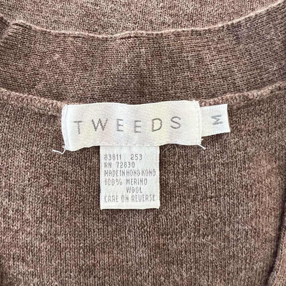 TWEEDS Merino Wool Button Down Sleeveless Maxi Dress Duster in Brown, size M - Picture 6 of 8